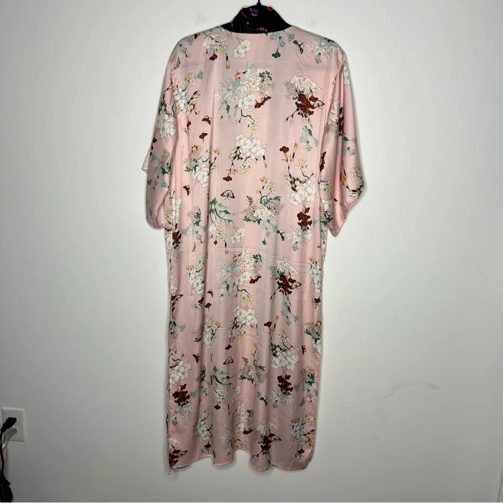 Anthropologie Floreat Floral Azalea Kimono Robe - Picture 2 of 12